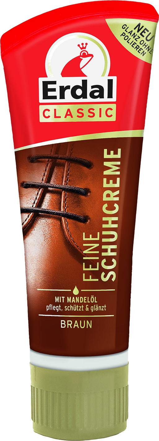 Schuhcreme mittelbraun in der Tube, 75 ML