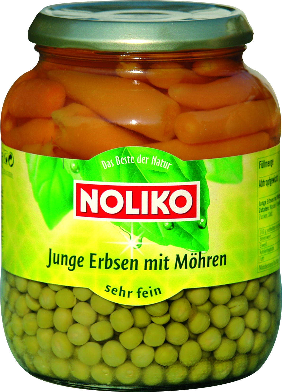 Erbsen sehr fein mit ganzen Moehren, 800 ML