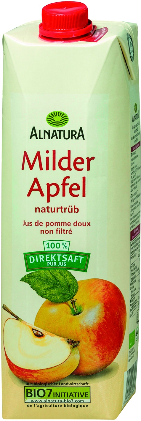 Milder Apfelsaft naturtrüb, 1 L