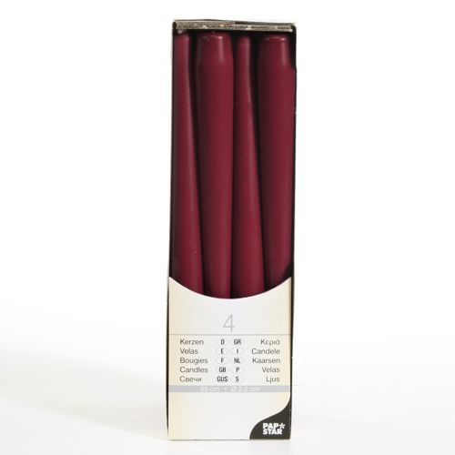 Spitzkerzen kirsche Ø2cm H=25cm 10er