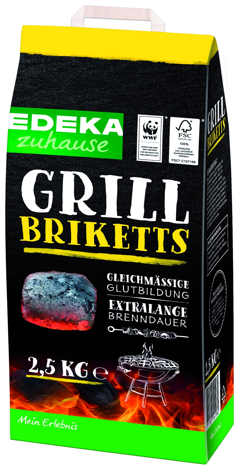 Holzkohle-Grillbriketts, 2,5 KG