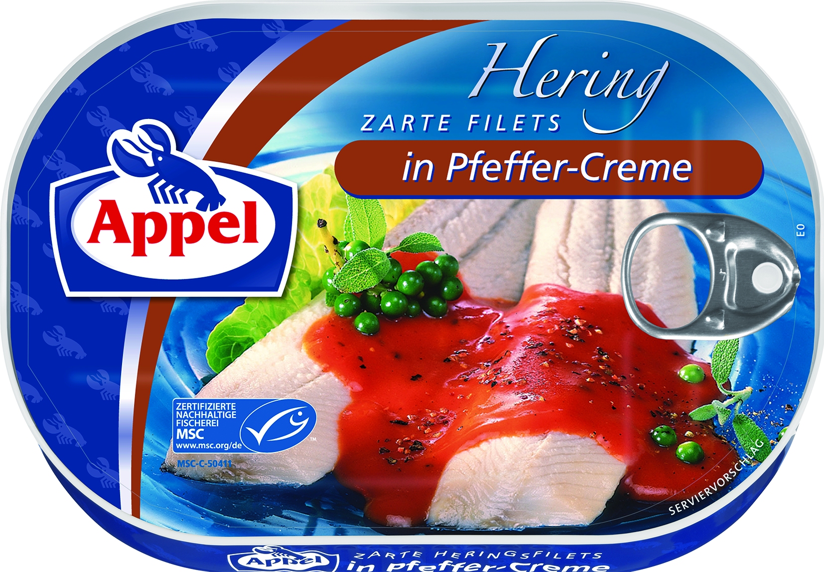 MSC Heringsfilets in Pfeffercreme, 200 GR