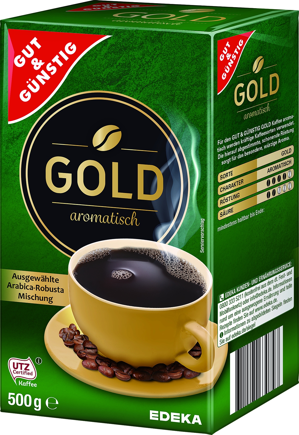 Roestkaffee Gold gemahlen, 500 GR