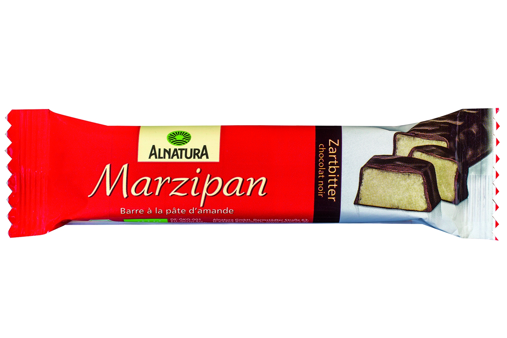 Riegel Marzipan Zartbitter, 40 GR
