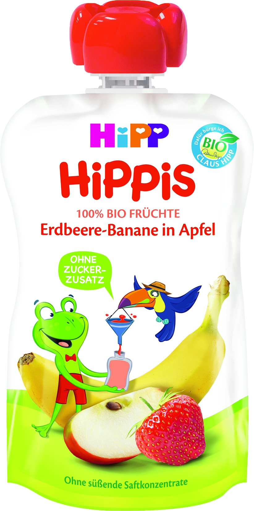 8521-01 Hippis Erdbeer/Banane/Apfel, 100 GR