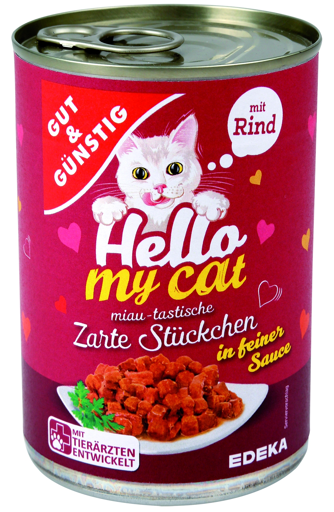 Cat zarte Stückchen mit Rind in Sauce, 415 GR