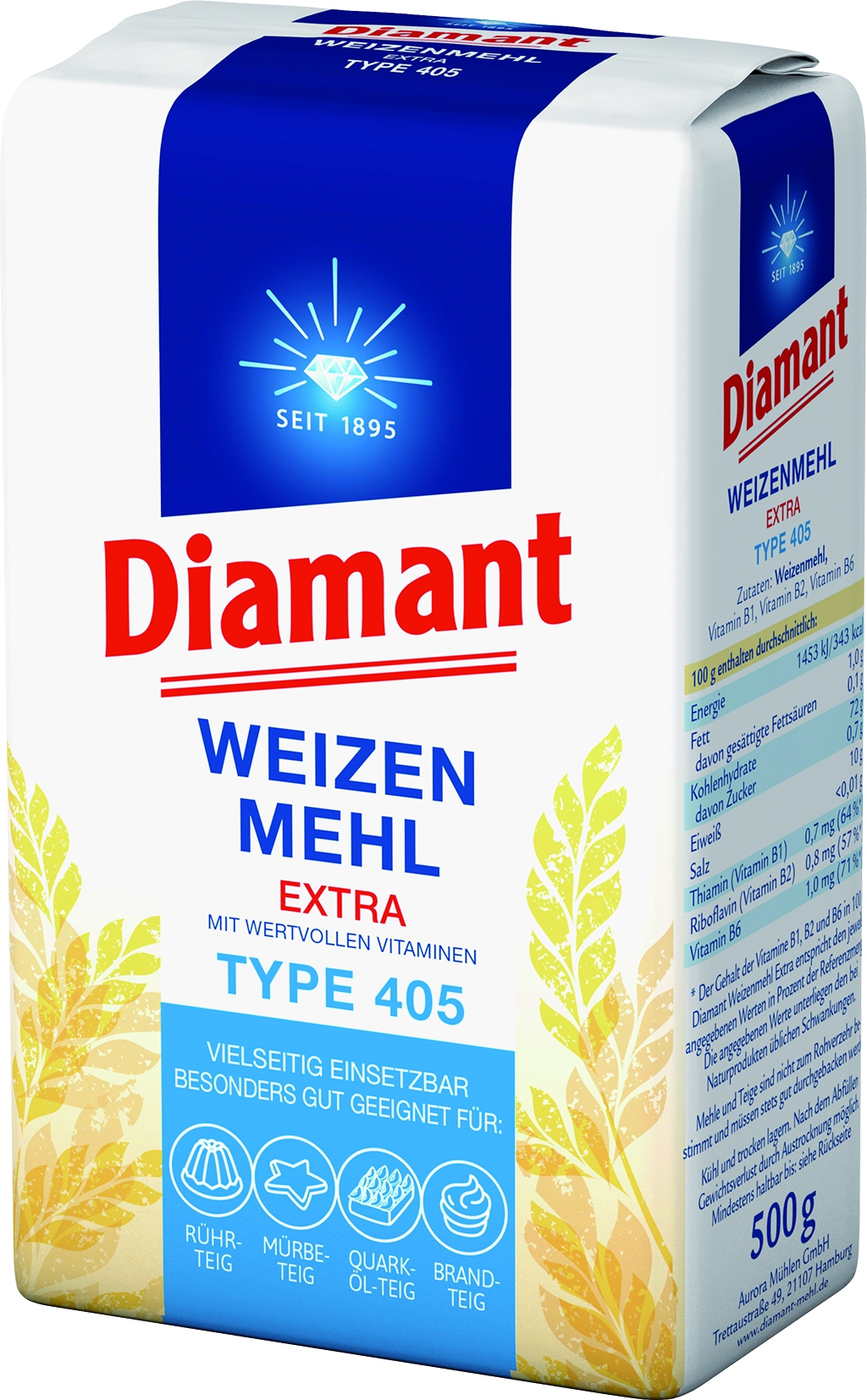Weizenmehl T405, 500 GR