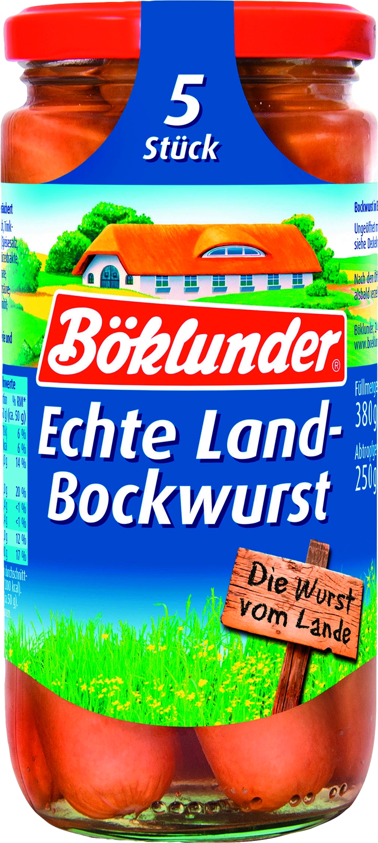 Landbockwurst in Eigenhaut 5 St= 250 gr, 380 GR