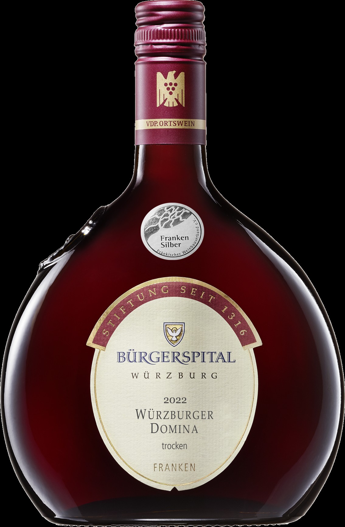 Bürgerspital, Würzburger Domina, VdP. Ortswein, trocken, rot Bocksbeutel, 12,5%, 0,75 L
